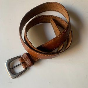 GAP Tan Top Stitch Brown Leather Belt L